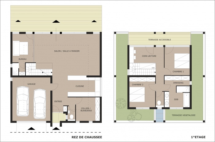 MAISON CUBE : PLANS